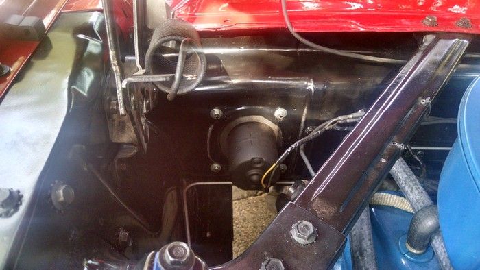 1966 Mustang Convertible engine compartment passenger side
