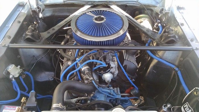 1966 Mustang Fastback engine compartment