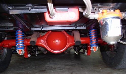 1966 Chevelle view of rear axle from under the car
