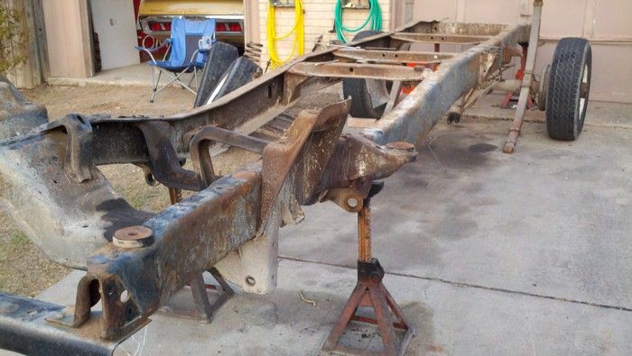 1967 Ford F350 complete frame to show condition
