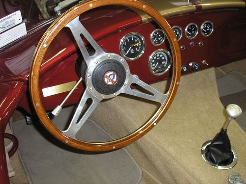 steering wheel close up, 1966 shelby cobra