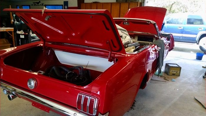 1966 Mustang Convertible during renovation