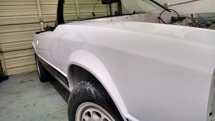 1986 Mustang GT Convertible front passenger fender after paint