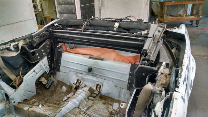 1986 Mustang GT Convertible rear seat everything stripped out
