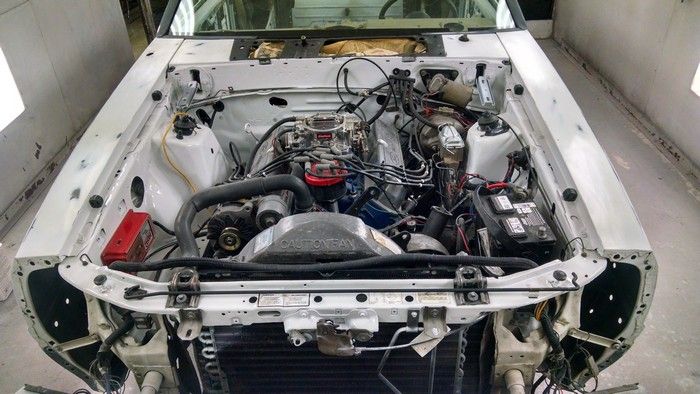 1986 Mustang GT Convertible engine view before modification