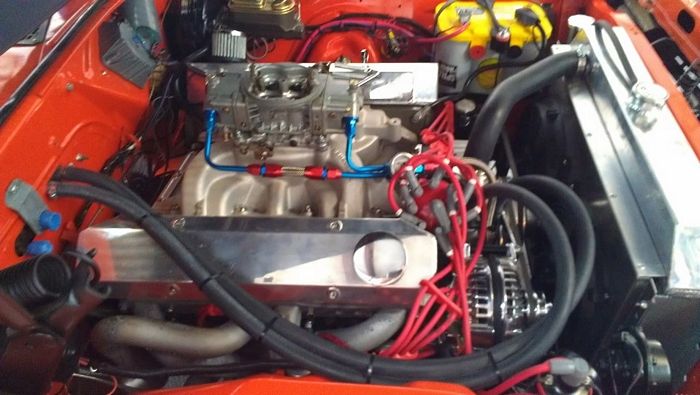 1970 Barracuda engine compartment