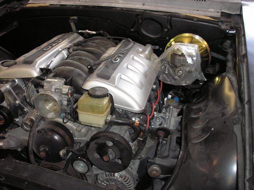 2004 LS1 GTO motor and trans being installed in 1969 Dynacorn Camero body