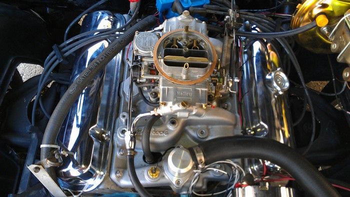 1966 Pontiac Lemans engine top view