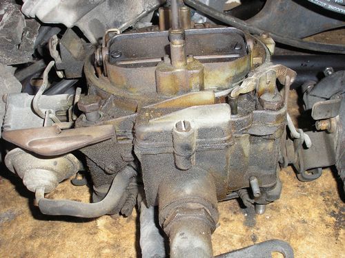 engine carburetor, 1970 oldsmobile vistacruiser, before restoration